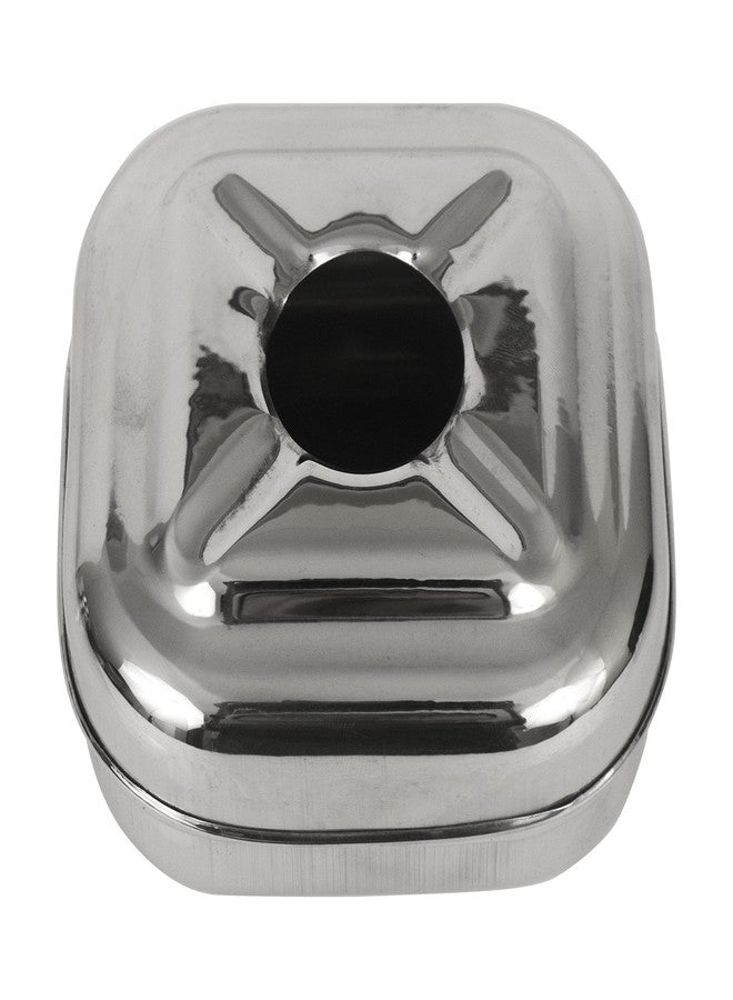 Spillbox منفضة سجائر Spillbox مصنوعة من الفولاذ المقاوم للصدأ، مزودة بغطاء، مناسبة للمنزل والمكتب والبار - Image 2